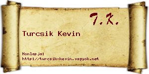 Turcsik Kevin névjegykártya